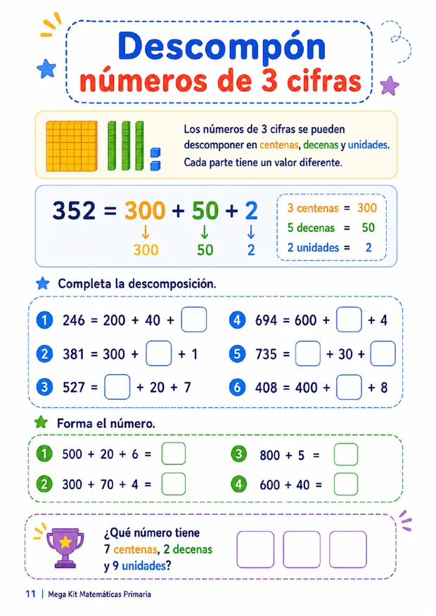P&aacute;gina interior sobre valor posicional